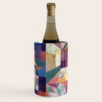 Blue Geometric Cubist Abstract Desin Wine Chiller Gallery Image 2