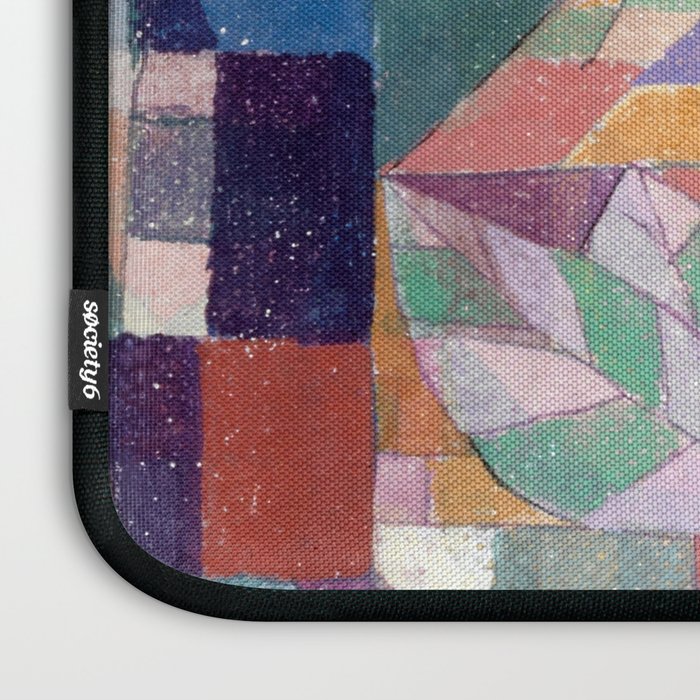 Blue Geometric Cubist Abstract Desin Laptop Sleeve Gallery Image 3