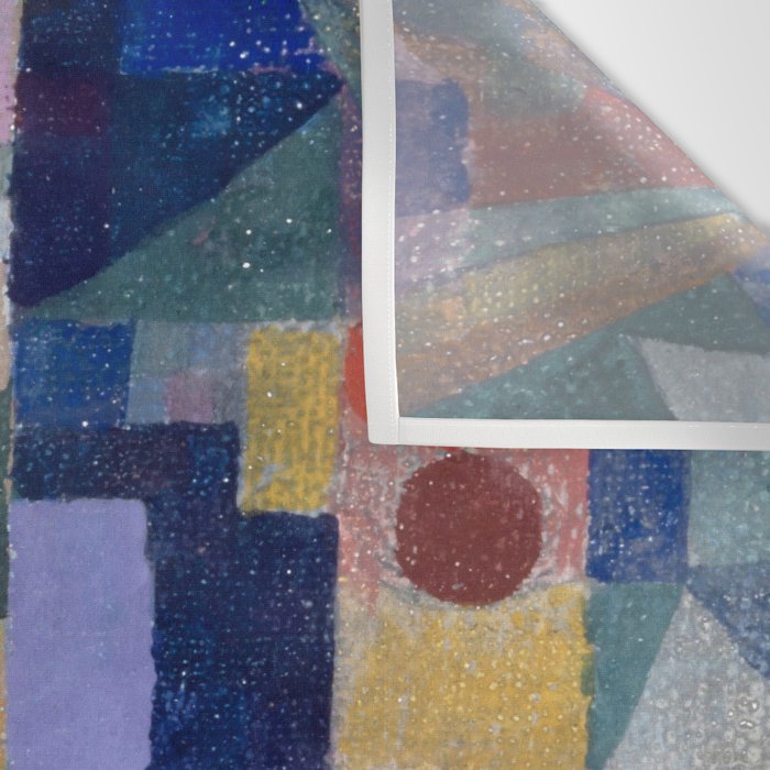Blue Geometric Cubist Abstract Desin Wall Tapestry Gallery Image 3