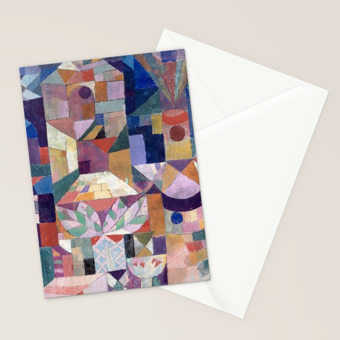 Blue Geometric Cubist Abstract Desin Stationery Card Gallery Image 2