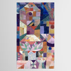 Blue Geometric Cubist Abstract Desin Tablecloth Gallery Image 2