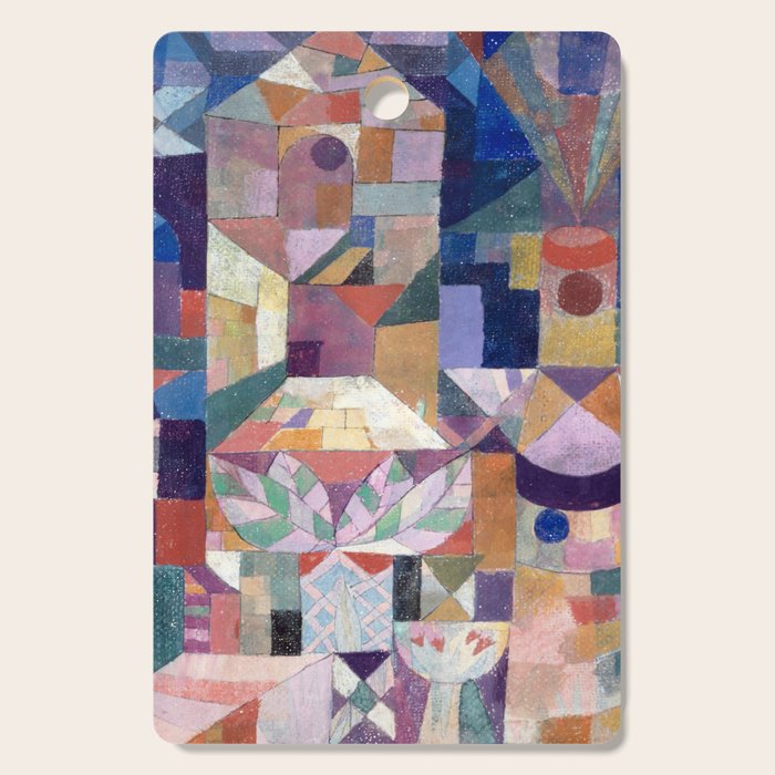 Blue Geometric Cubist Abstract Desin Cutting Board Gallery Image 1