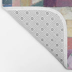 Blue Geometric Cubist Abstract Desin Bath Mat Gallery Image 2