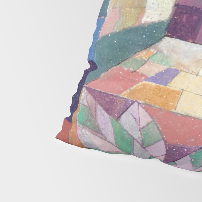 Blue Geometric Cubist Abstract Desin Pillow Sham Gallery Image 4