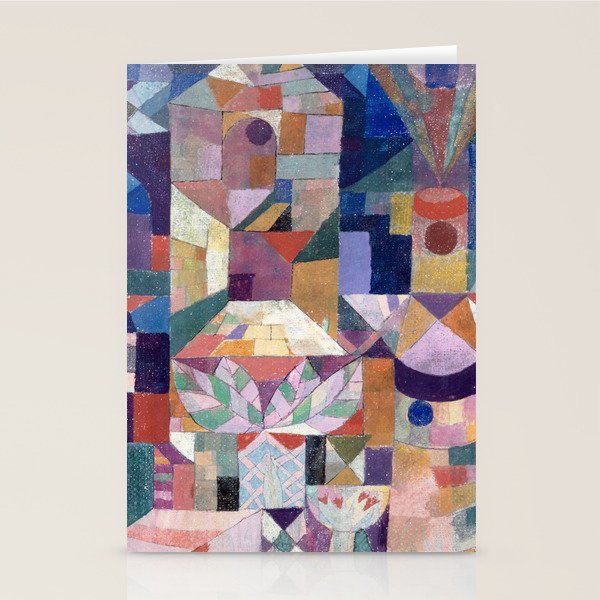 Blue Geometric Cubist Abstract Desin Stationery Card Gallery Image 2