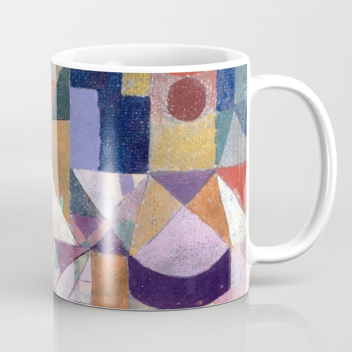 Blue Geometric Cubist Abstract Desin Coffee Mug Gallery Image 1