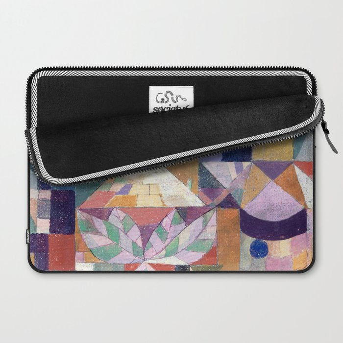 Blue Geometric Cubist Abstract Desin Laptop Sleeve Gallery Image 2