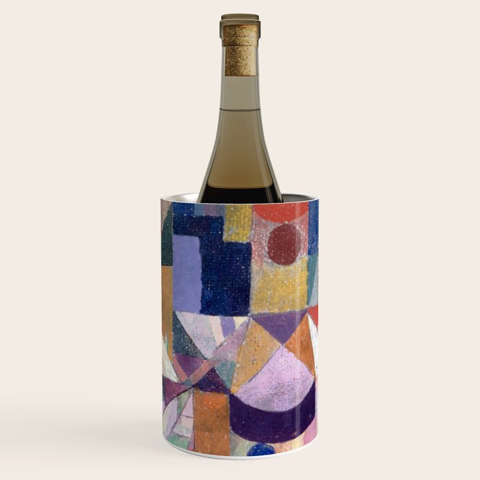 Blue Geometric Cubist Abstract Desin Wine Chiller Gallery Image 3