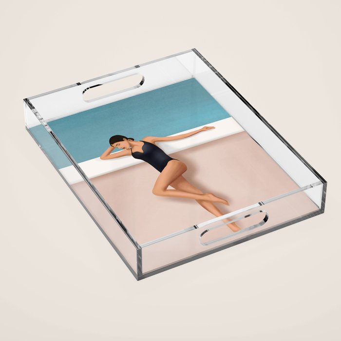 At the pool Acrylic Tray Gallery Image 1