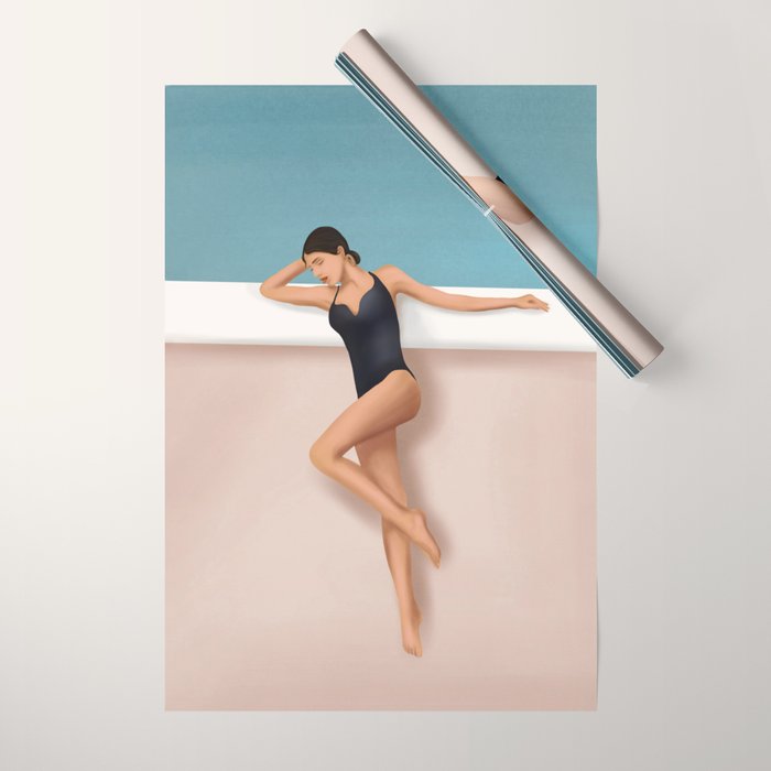 At the pool Wrapping Paper Gallery Image 1