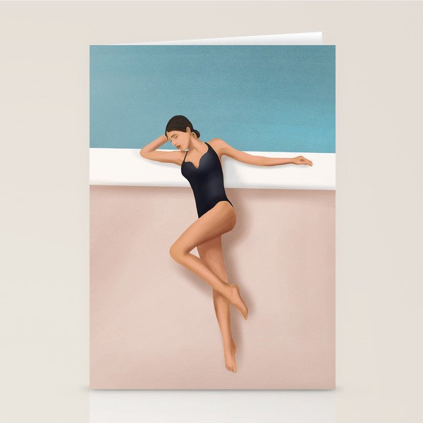 At the pool Stationery Card Gallery Image 1
