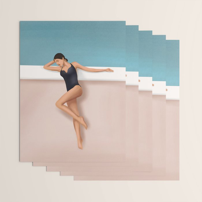 At the pool Wrapping Paper Gallery Image 3