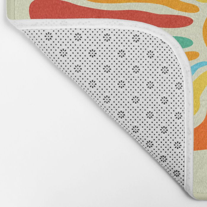 Retro Sun Waves: Rainbow Edition Bath Mat Gallery Image 2