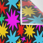 Fun colorful abstract star shape pattern Wall Tapestry Gallery Image 3