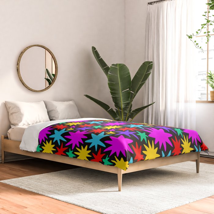 Fun colorful abstract star shape pattern Comforter Gallery Image 2