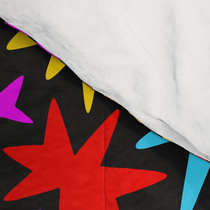 Fun colorful abstract star shape pattern Comforter Gallery Image 4