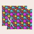 Fun colorful abstract star shape pattern Placemat Gallery Image 1