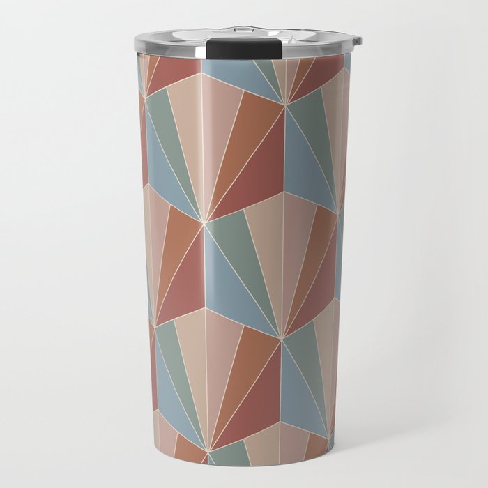Gisela Color Block Pattern XV Travel Mug Gallery Image 1
