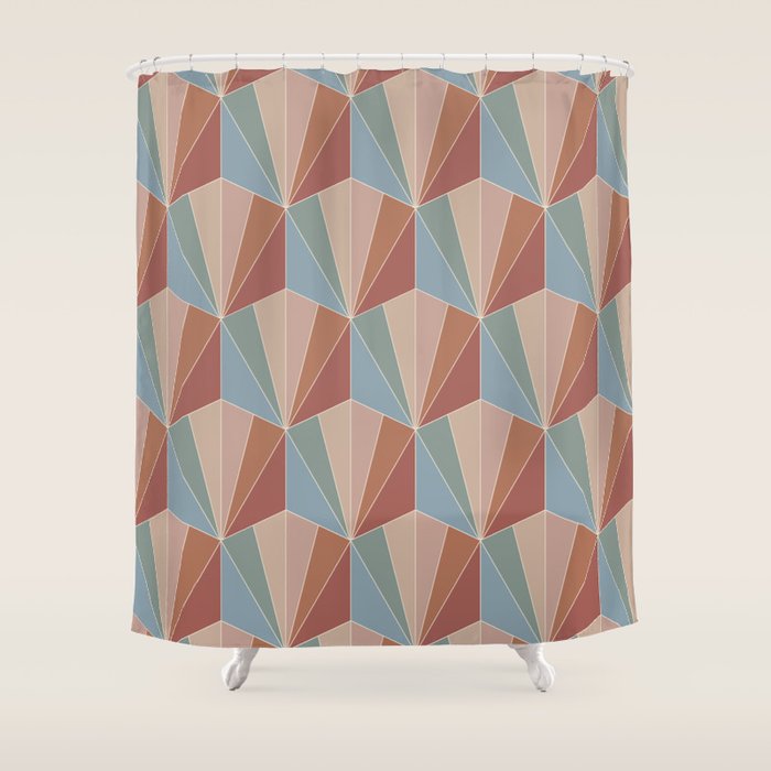 Gisela Color Block Pattern XV Shower Curtain Gallery Image 1