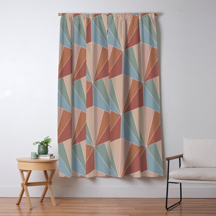 Gisela Color Block Pattern XV Window Curtain Gallery Image 1