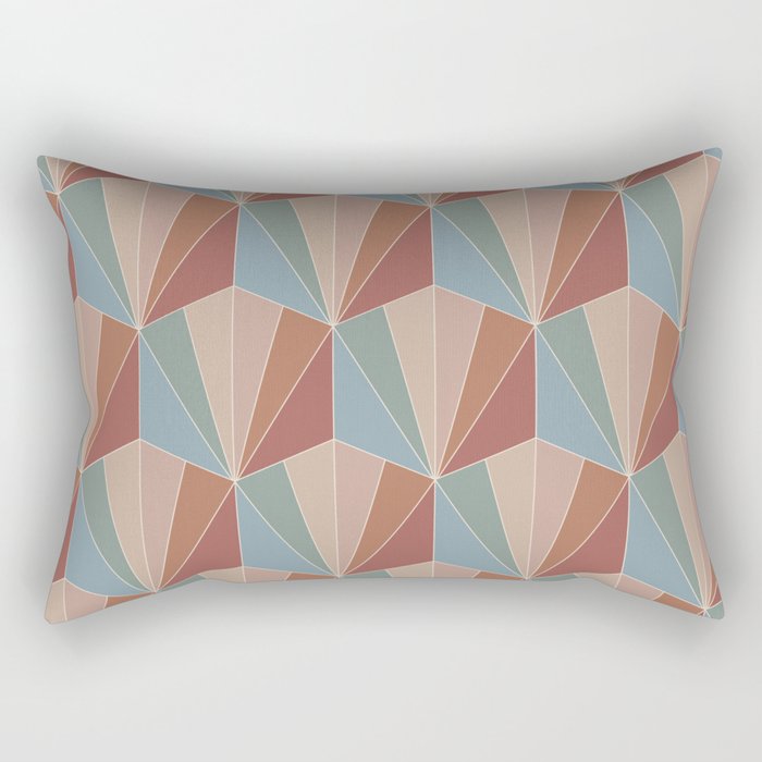 Gisela Color Block Pattern XV Rectangular Pillow Gallery Image 2