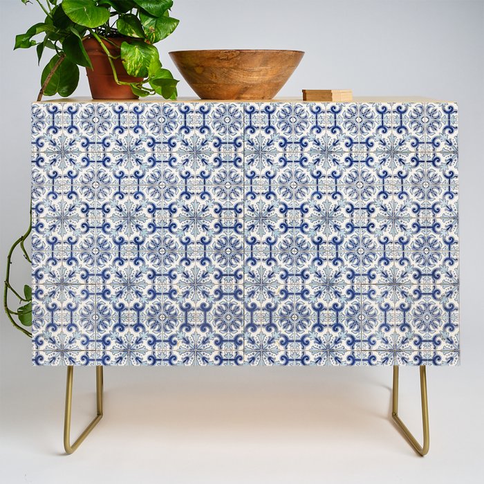Portuguese tiles pattern blue Credenza Gallery Image 1