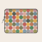 Retro Festive Sparkle Colorful Checker Laptop Sleeve Gallery Image 1