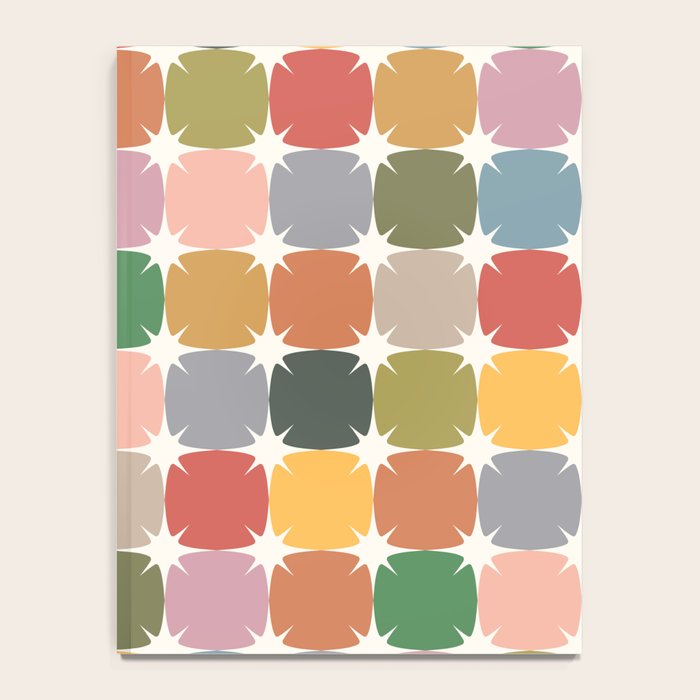 Retro Festive Sparkle Colorful Checker Notebook Gallery Image 4