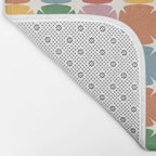 Retro Festive Sparkle Colorful Checker Bath Mat Gallery Image 2