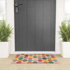Retro Festive Sparkle Colorful Checker Welcome Mat Gallery Image 3
