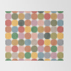 Retro Festive Sparkle Colorful Checker Throw Blanket Gallery Image 2