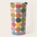 Retro Festive Sparkle Colorful Checker Travel Mug Gallery Image 2