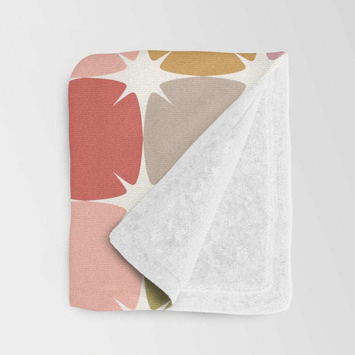 Retro Festive Sparkle Colorful Checker Throw Blanket Gallery Image 3