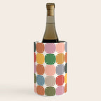 Retro Festive Sparkle Colorful Checker Wine Chiller Gallery Image 1