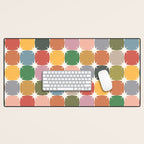 Retro Festive Sparkle Colorful Checker Desk Mat Gallery Image 1