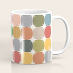 Retro Festive Sparkle Colorful Checker Coffee Mug Gallery Image 1