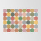 Retro Festive Sparkle Colorful Checker Rug Gallery Image 2