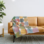 Retro Festive Sparkle Colorful Checker Throw Blanket Gallery Image 1