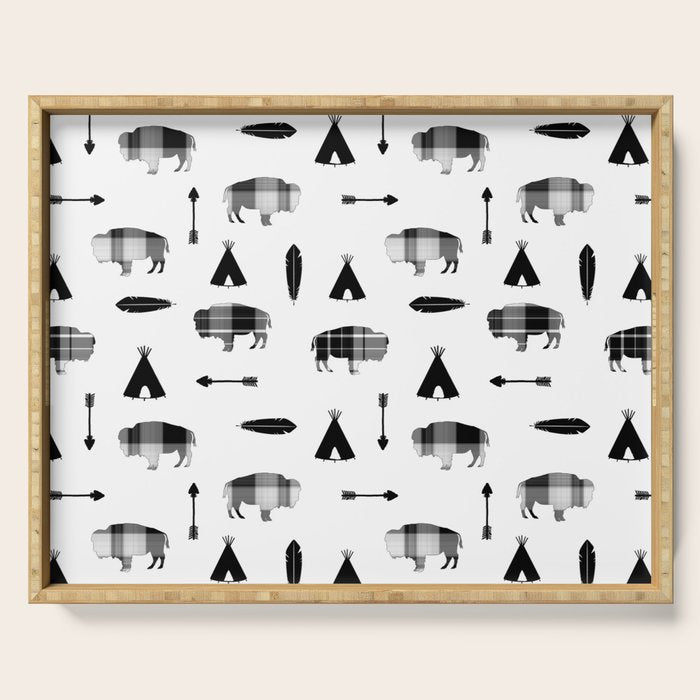 Buffalo Tribe Serving Tray Gallery Image 1