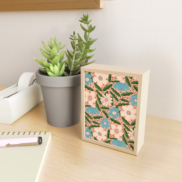 Flower Garden - Peach  Mini Art Print Gallery Image 2