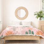 Retro hand drawn cactus plant pattern Duvet Cover Gallery Image 3