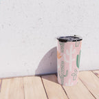 Retro hand drawn cactus plant pattern Travel Mug Gallery Image 4