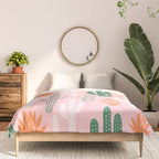 Retro hand drawn cactus plant pattern Comforter Gallery Image 3