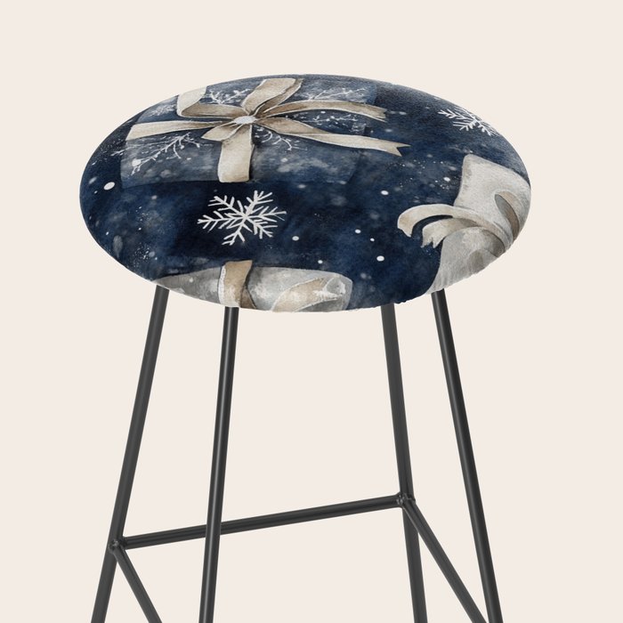 Christmas Winter Gifts Presents Watercolor Illustration Stool Gallery Image 2