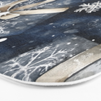 Christmas Winter Gifts Presents Watercolor Illustration Bath Mat Gallery Image 3