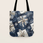 Christmas Winter Gifts Presents Watercolor Illustration Tote Bag Gallery Image 1
