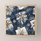 Christmas Winter Gifts Presents Watercolor Illustration Mini Art Print Gallery Image 1