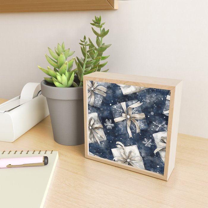 Christmas Winter Gifts Presents Watercolor Illustration Mini Art Print Gallery Image 2