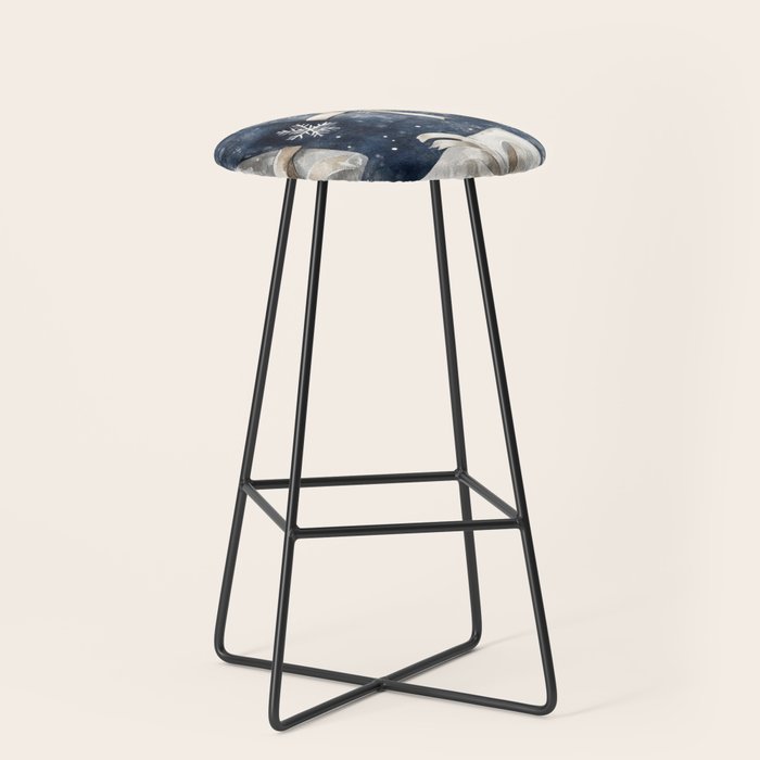 Christmas Winter Gifts Presents Watercolor Illustration Stool Gallery Image 1