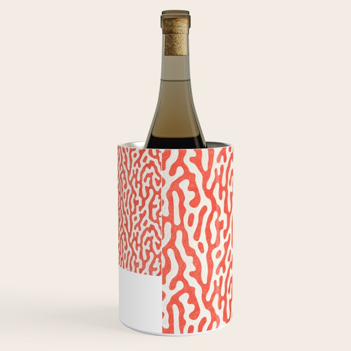 Living Coral Organic Pattern 2 Wine Chiller Gallery Image 2